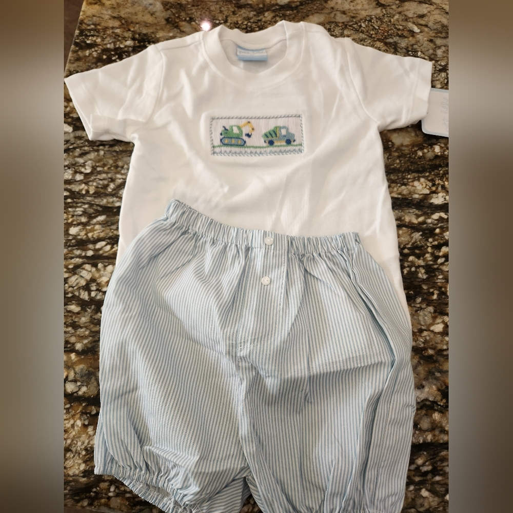 White and Blue Kids Matching Set